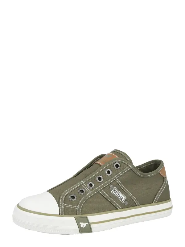 MUSTANG MUSTANG Slip On tenisice  zelena / bijela