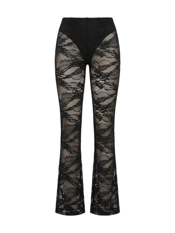 MYLAVIE by Sarah Harrison MYLAVIE by Sarah Harrison Hlače 'Lace trousers'  crna