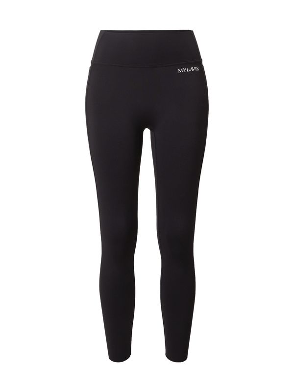 MYLAVIE MYLAVIE Sportske hlače  crna / bijela