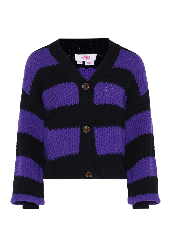 MYMO MYMO Kardigan  tamno ljubičasta / crna