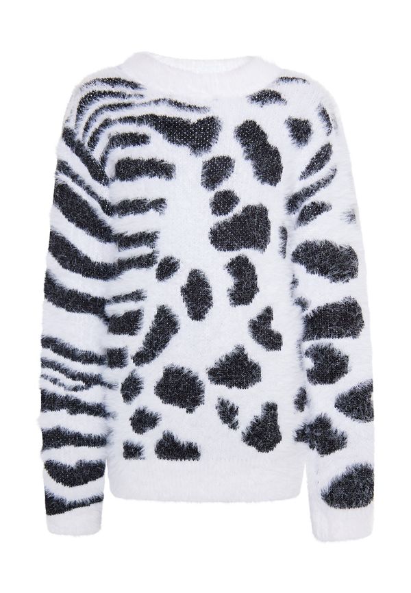 myMo KIDS myMo KIDS Pulover 'Mimo'  crna / bijela