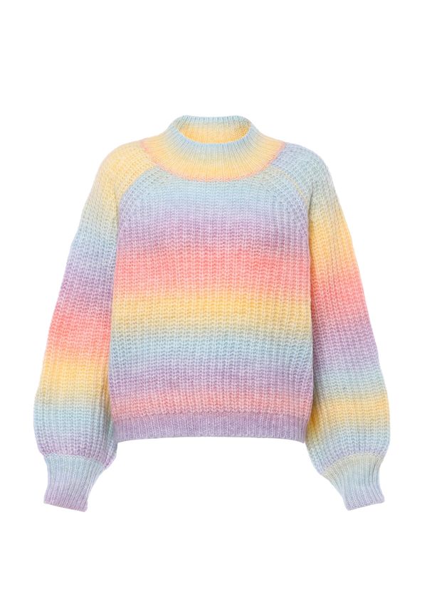 MYMO MYMO Pulover  tirkiz / žuta / ljubičasta / roza
