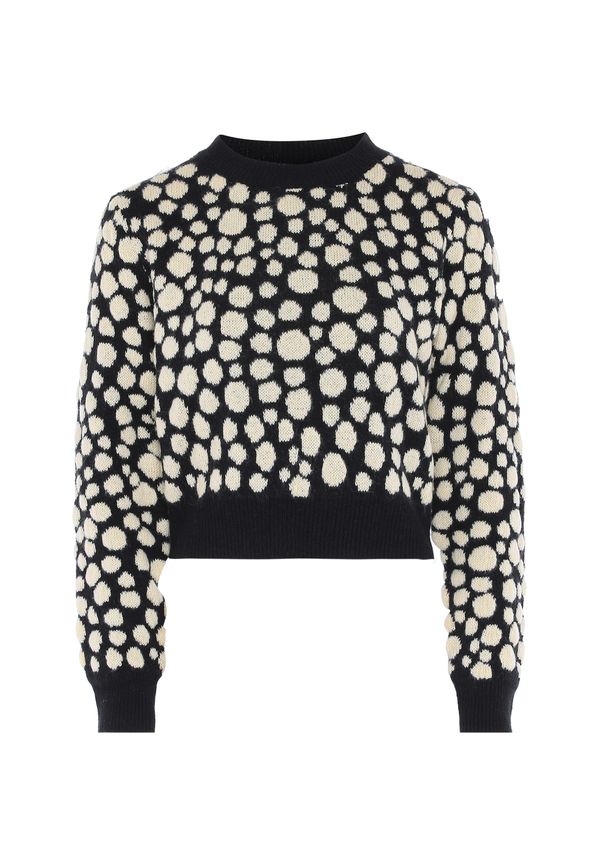 myMo ROCKS myMo ROCKS Pulover  crna / vuneno bijela