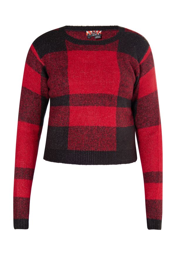 myMo ROCKS myMo ROCKS Pulover 'Ucy'  crvena / crna