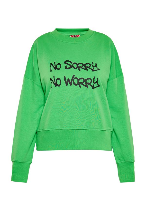 myMo ROCKS myMo ROCKS Sweater majica  limeta / crna
