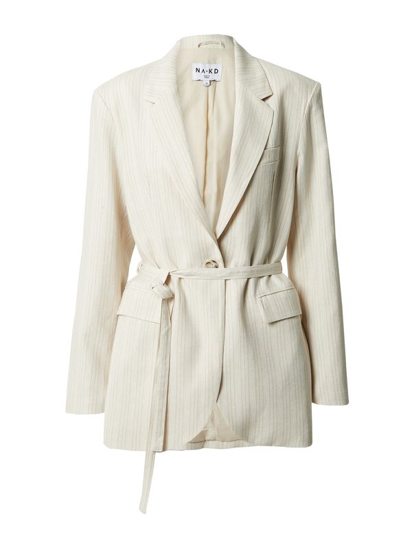 NA-KD NA-KD Blejzer  svijetlobež / prljavo bijela / vuneno bijela