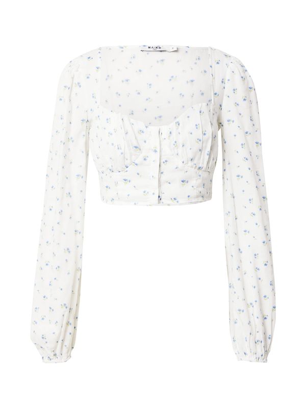 NA-KD NA-KD Bluza  nebesko plava / svijetlozelena / bijela