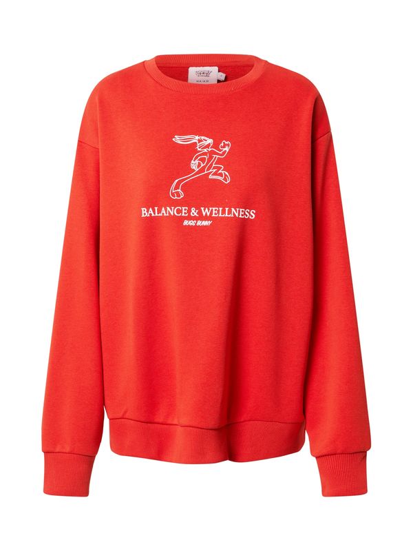 NA-KD NA-KD Sweater majica  narančasto crvena / bijela