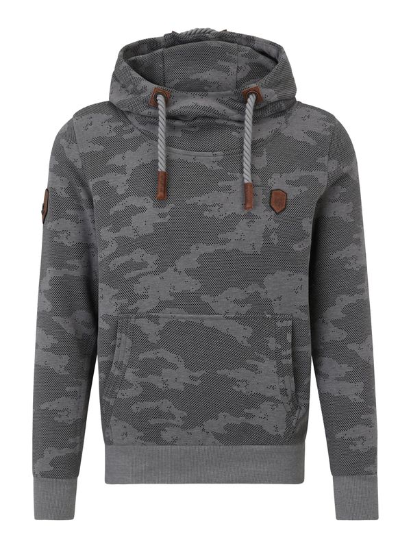 naketano naketano Sweater majica  tamo siva / crna