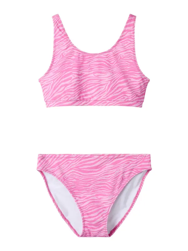 NAME IT NAME IT Bikini 'NKFZAnimal'  malina / bijela