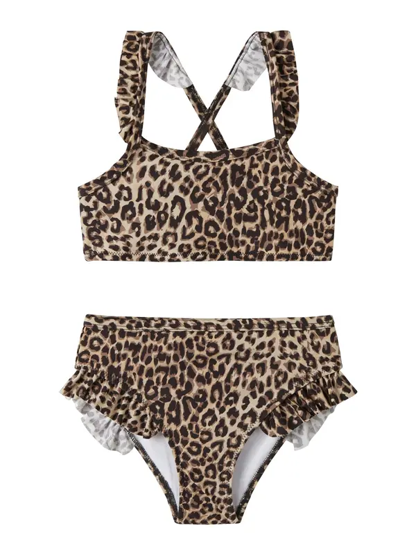 NAME IT NAME IT Bikini 'NMFZANIMAL'  svijetlosmeđa / tamno smeđa / crna
