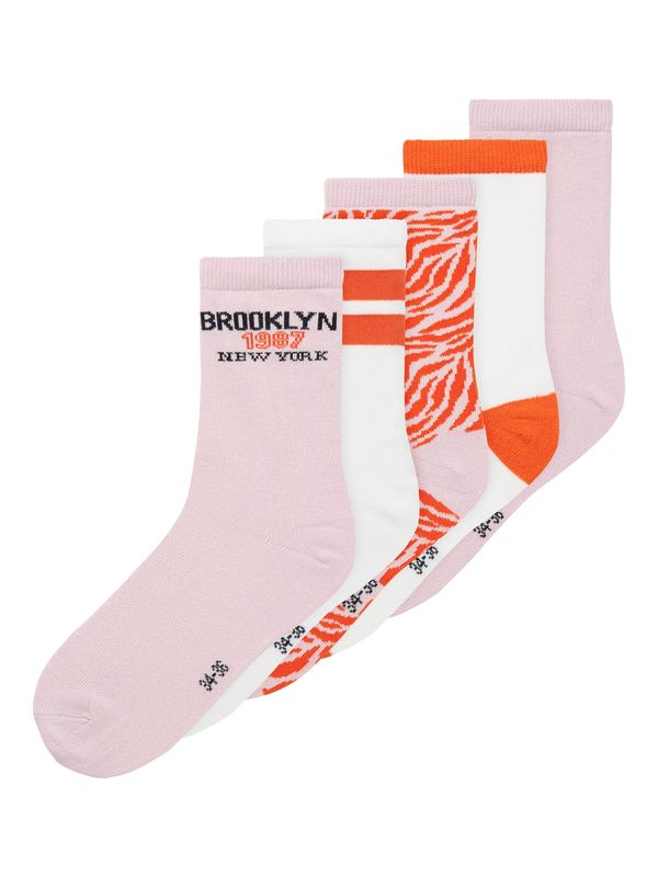 NAME IT NAME IT Čarape 'NKFVILDE'  lila / narančasta / bijela