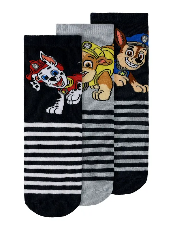 NAME IT NAME IT Čarape 'NMMMALBI PAW'  mornarsko plava / smeđa / siva melange / bijela