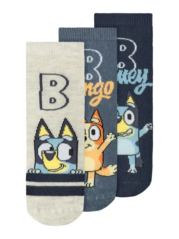 NAME IT NAME IT Čarape 'NMMMEROLDO BLUEY'  ecru/prljavo bijela / noćno plava / safirno plava / žuta