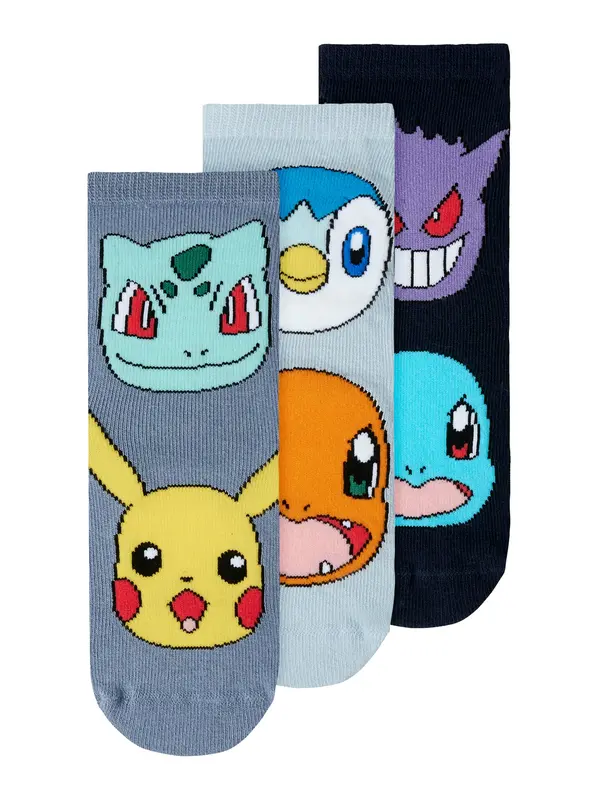 NAME IT NAME IT Čarape 'NMMNORIS POKEMON'  mornarsko plava / golublje plava / svijetloplava / bijela