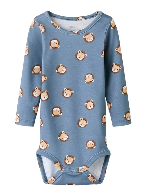 NAME IT NAME IT Dječji bodi  golublje plava / smeđa / cappuccino / crna