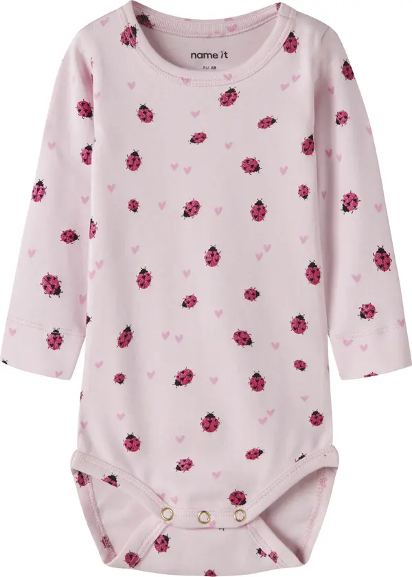 NAME IT NAME IT Dječji bodi 'NBFHALINE'  rosé / tamno roza / crna