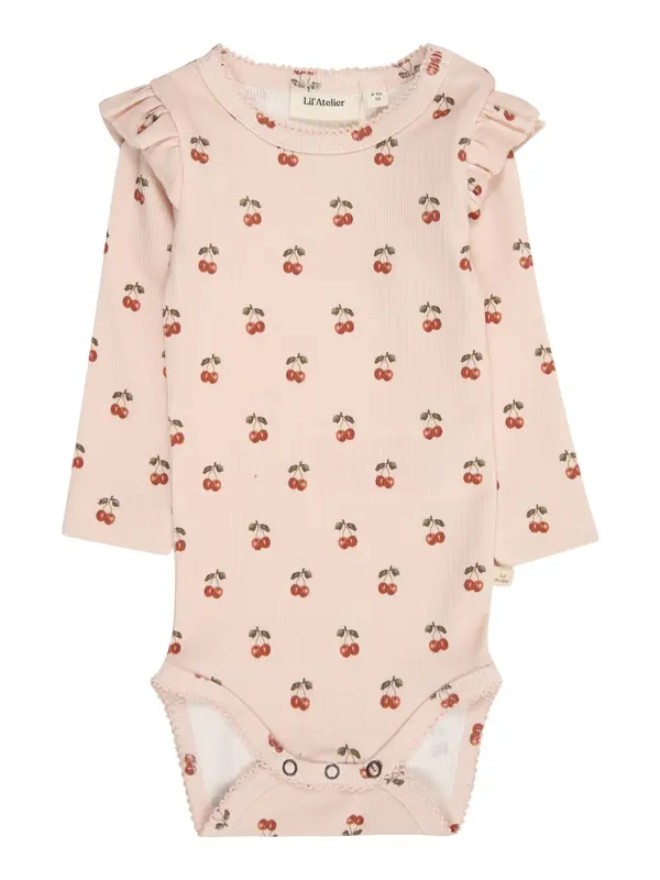 NAME IT NAME IT Dječji bodi 'NBFLAVO EVE'  maslinasta / roza / trešnja crvena