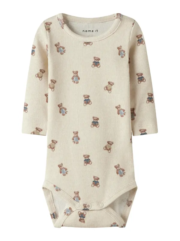 NAME IT NAME IT Dječji bodi 'NBMDENKAB'  plava / morsko plava / smeđa / kameno siva