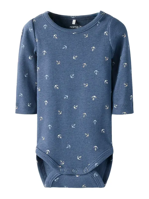 NAME IT NAME IT Dječji bodi 'NBMFANCHOR'  mornarsko plava / bijela