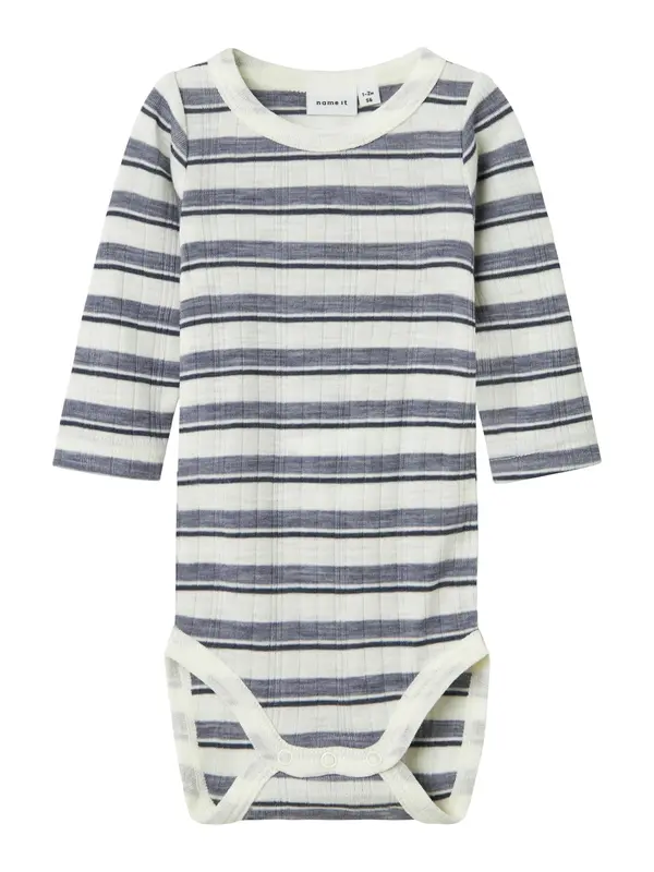 NAME IT NAME IT Dječji bodi 'NBMWang'  golublje plava / tamno plava / bijela