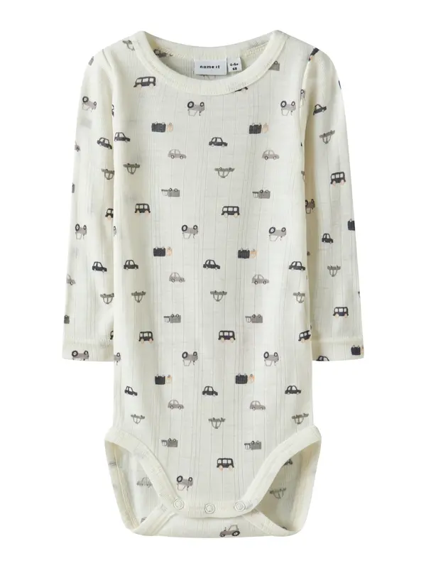 NAME IT NAME IT Dječji bodi 'NBMWang'  siva / crna / bijela