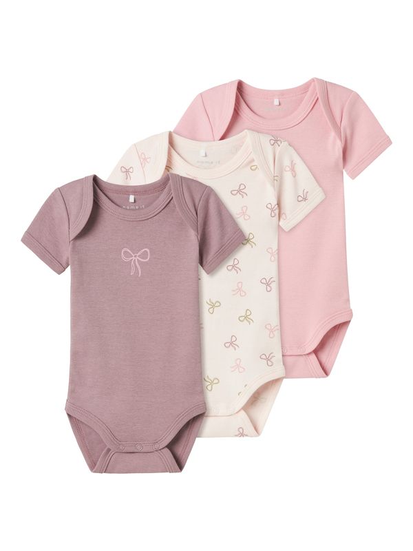 NAME IT NAME IT Dječji bodi  sivkasto ljubičasta (mauve) / roza / pastelno roza