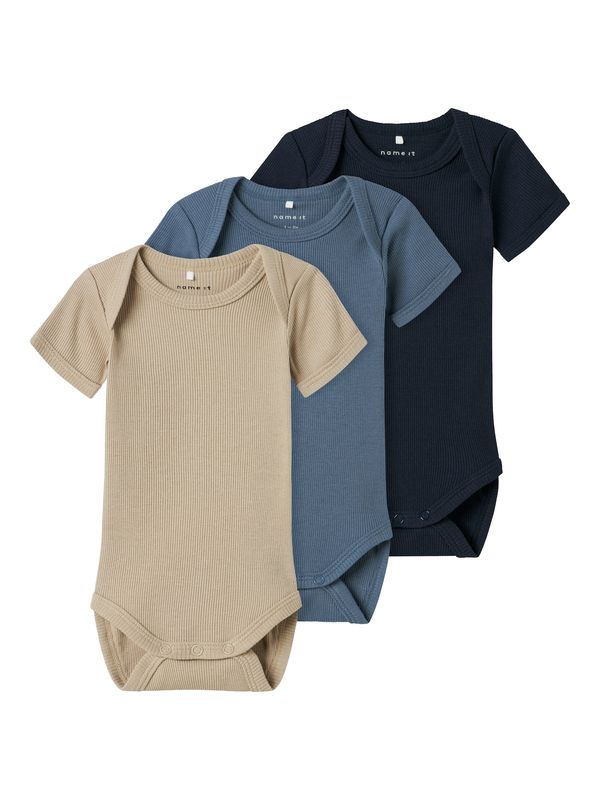 NAME IT NAME IT Dječji bodi  tamno bež / morsko plava / safirno plava