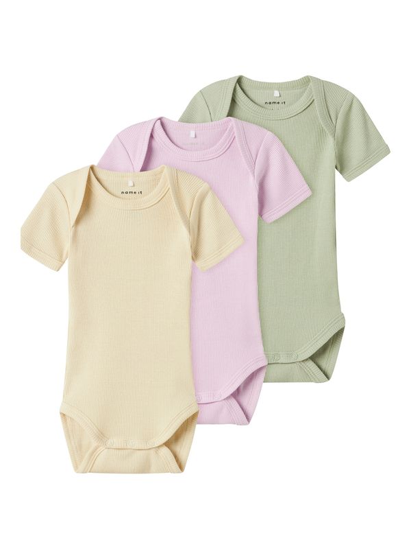 NAME IT NAME IT Dječji bodi  toplo smeđa / zelena / lila