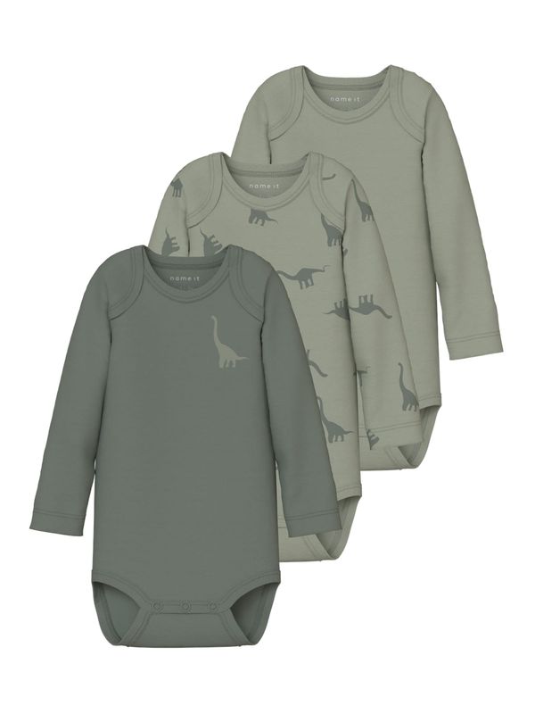 NAME IT NAME IT Dječji bodi  zelena / maslinasta