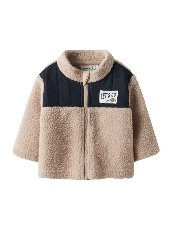 NAME IT NAME IT Flis jakna 'NBMSVEND'  bež / mornarsko plava / prljavo bijela