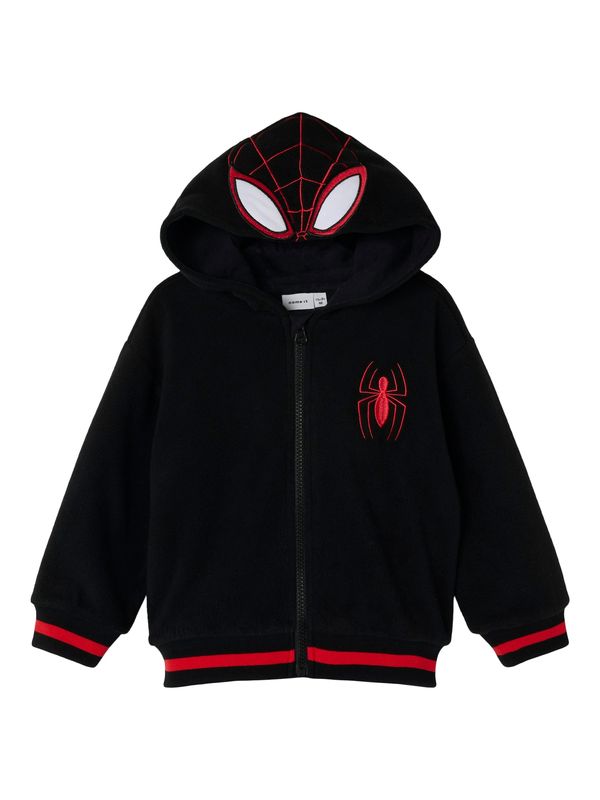 NAME IT NAME IT Flis jakna 'NMMJARED SPIDER'  vatreno crvena / crna / bijela