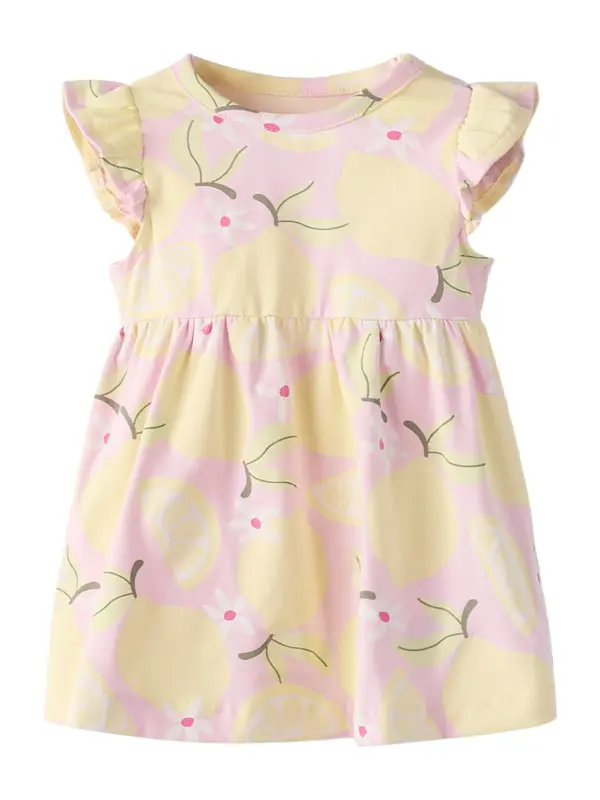 NAME IT NAME IT Haljina 'NBFFILUAZ'  pastelno žuta / maslinasta / prljavo roza / bijela