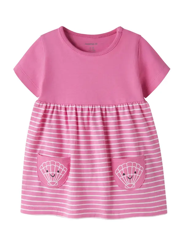NAME IT NAME IT Haljina 'NBFFUNNIEZ'  ružičasta / crna / bijela