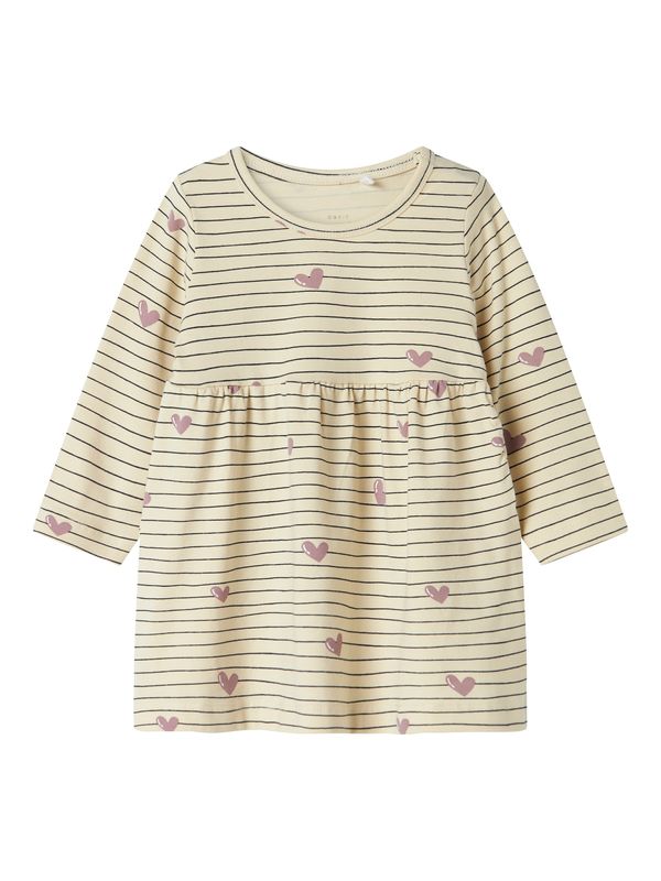 NAME IT NAME IT Haljina 'NBFVANDORA'  bež / sivkasto ljubičasta (mauve) / crna