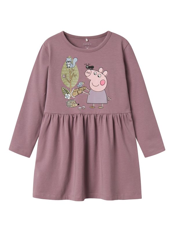 NAME IT NAME IT Haljina 'NMFDyffi Peppa'  zlatna / sivkasto ljubičasta (mauve) / roza / bijela