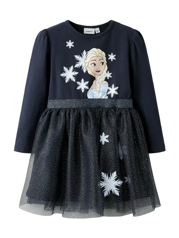 NAME IT NAME IT Haljina 'NMFOsimi Frozen'  mornarsko plava / srebro / bijela