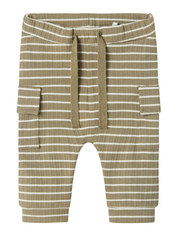 NAME IT NAME IT Hlače 'NBMOCONNOR'  kaki / bijela