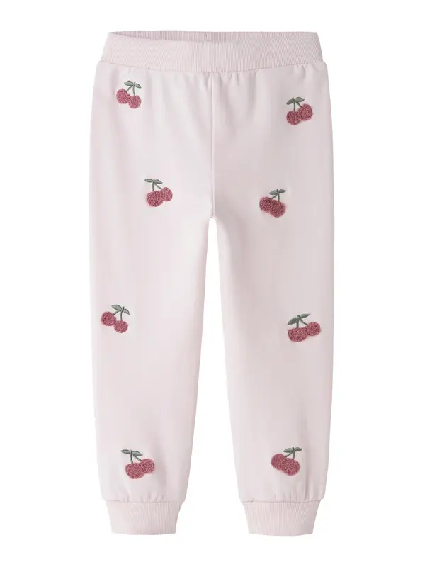 NAME IT NAME IT Hlače 'NMFFAIRY'  tamno zelena / rosé / pastelno roza