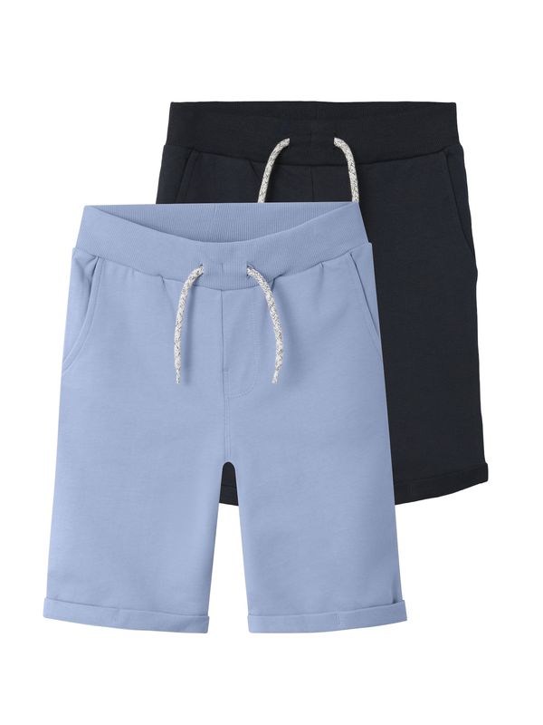 NAME IT NAME IT Hlače 'Vermo'  svijetloplava / crna