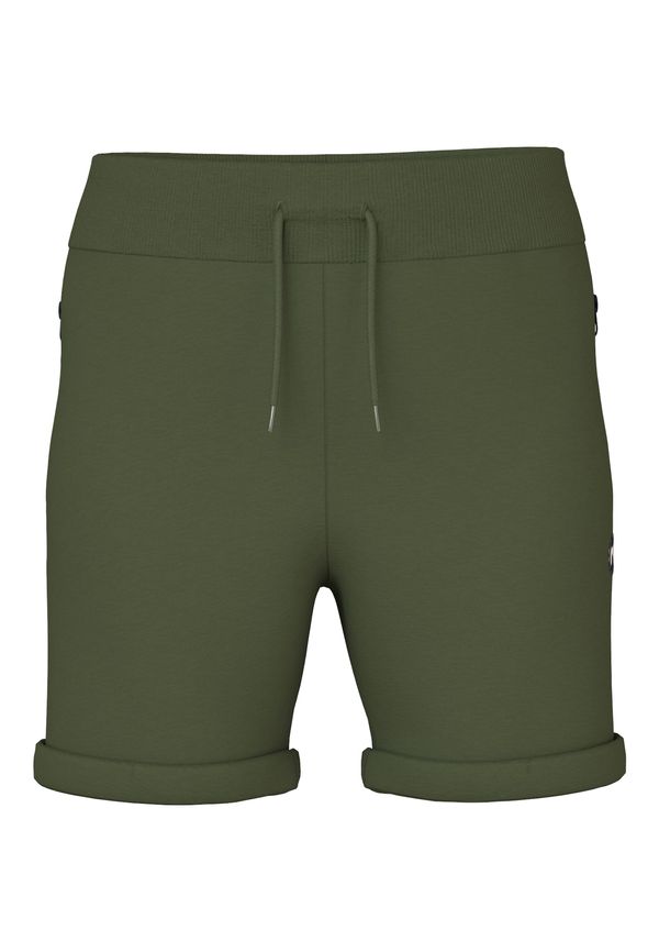 NAME IT NAME IT Hlače 'Vimo'  tamno zelena / crna / bijela