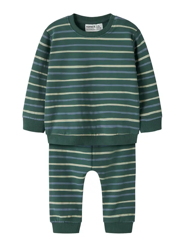 NAME IT NAME IT Jogging komplet 'NBMVIMMER'  golublje plava / sivkasto zelena / tamno zelena