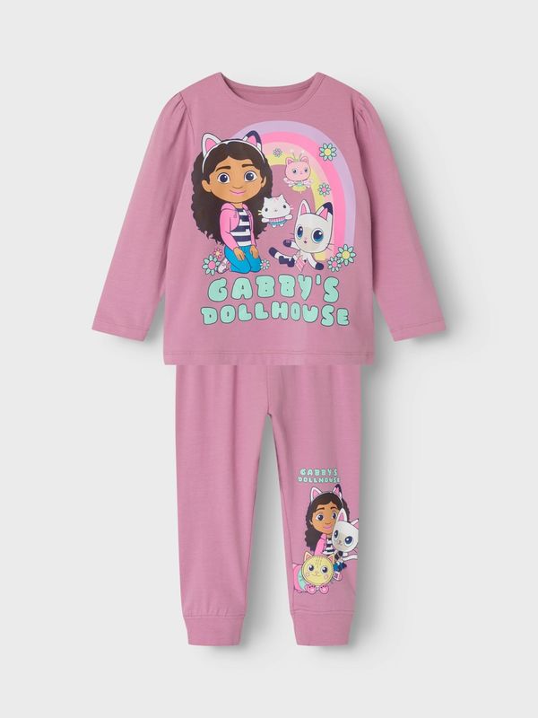 NAME IT NAME IT Jogging komplet 'NMFSABA'  akvamarin / smeđa / sivkasto ljubičasta (mauve) / bijela