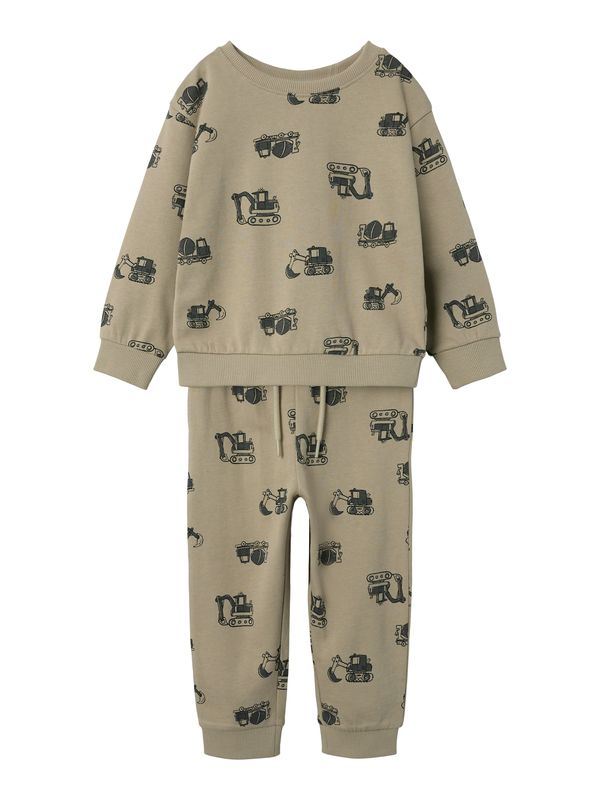 NAME IT NAME IT Jogging komplet 'NMMVILDAR'  tamno bež / crna