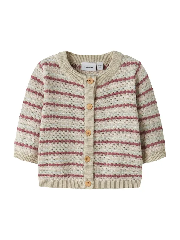 NAME IT NAME IT Kardigan 'NBFFlows'  pastelno plava / pastelno zelena / malina / pastelno roza
