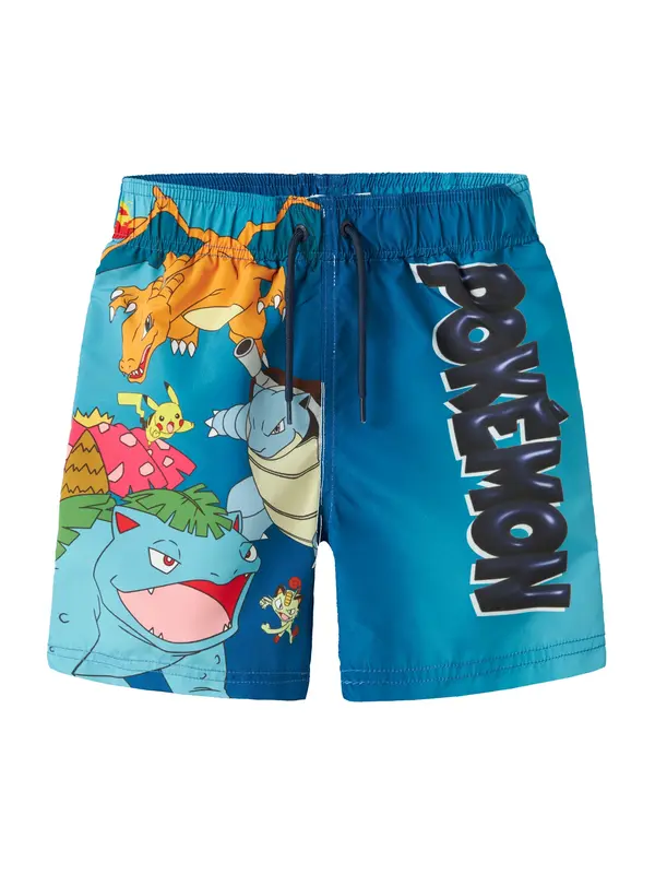 NAME IT NAME IT Kupaće hlače 'NKMManuel Pokemon'  plava / azur / narančasta / malina