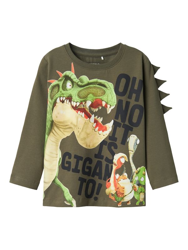 NAME IT NAME IT Majica  bež / maslinasta / svijetlozelena / crna