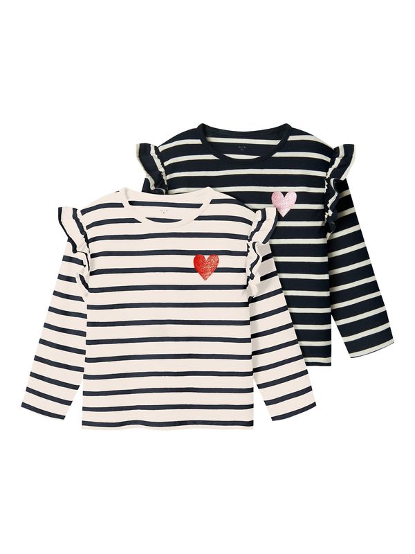 NAME IT NAME IT Majica  mornarsko plava / roza / crvena / vuneno bijela