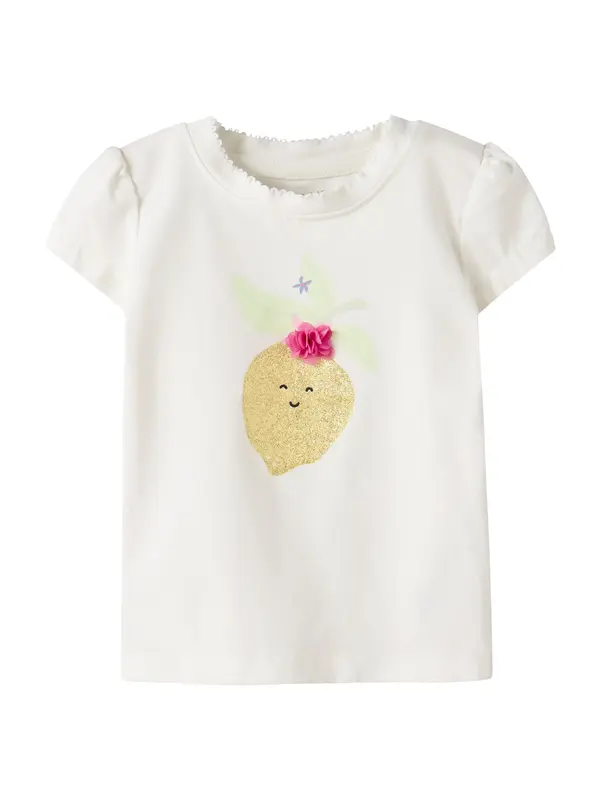 NAME IT NAME IT Majica 'NBFFILLAZ'  žuta / svijetlosiva / roza / bijela