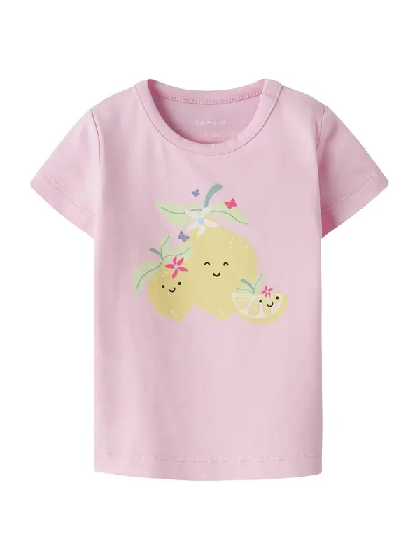 NAME IT NAME IT Majica 'NBFFITRUZ'  žuta / svijetlozelena / svijetloroza